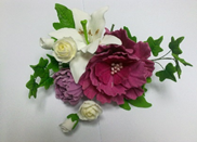 Украшение сахарное "Букет" Пион с лилией