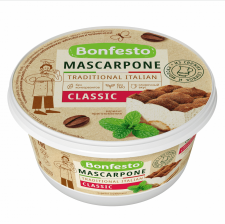 Сыр маскарпоне Bonfesto 78% 250 гр Сыр маскарпоне Bonfesto 78% 250 гр