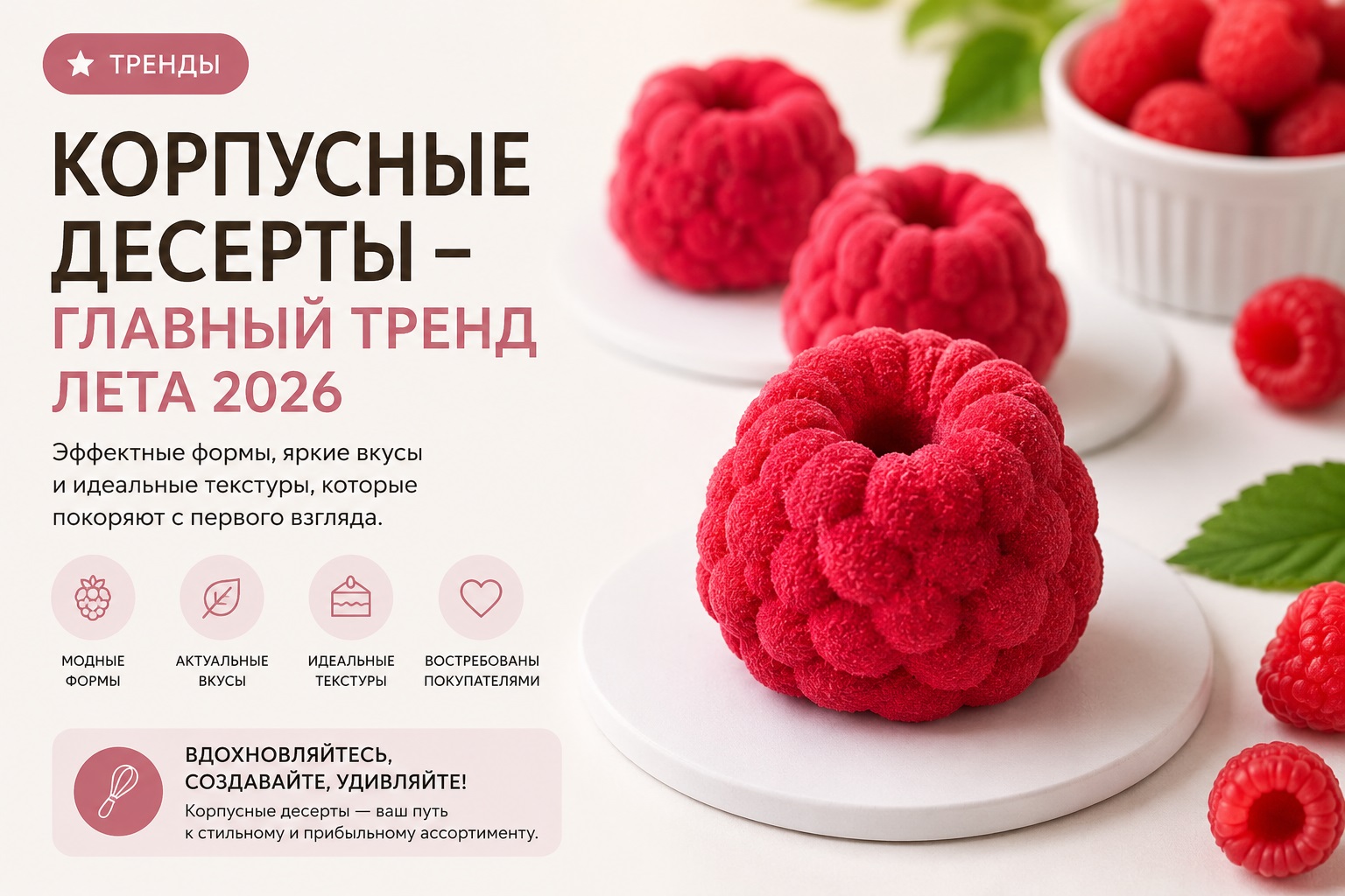 Корпусные десерты — тренд лета 2026: популярные формы, вкусы и инвентарь для создания Корпусные десерты — тренд лета 2026: популярные формы, вкусы и инвентарь для создания