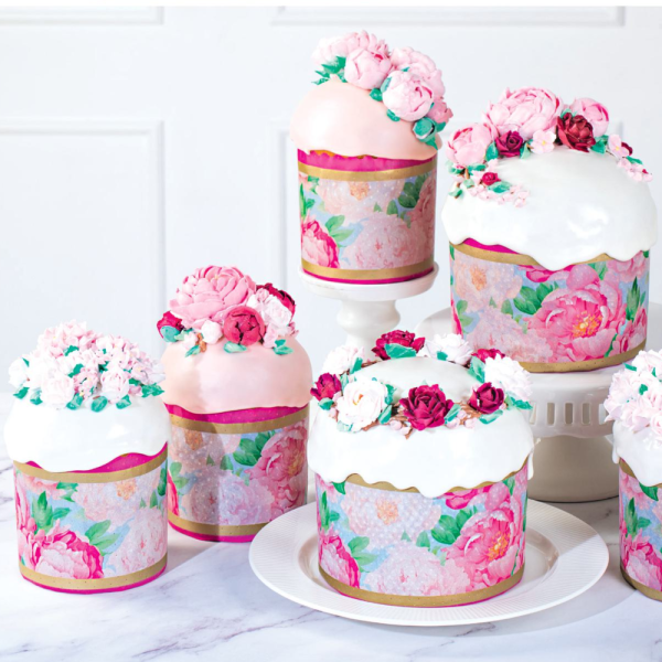 Форма для кулича ПИОНЫ 90х90 мм 10шт