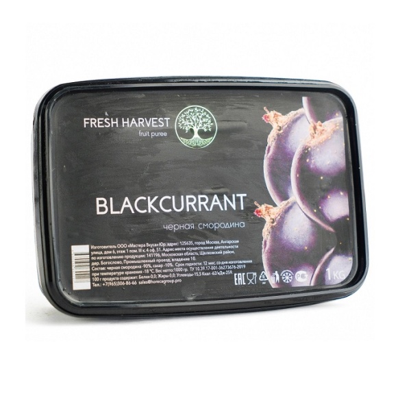 Пюре замороженное Черная смородина Fresh Harvest 1 кг
