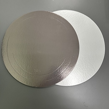 Подложка  для торта кофе/белый жемчуг усиленная 2,5 мм d 22 см