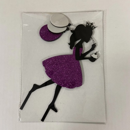 Топпер Девочка в платье с шарами