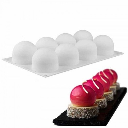 Силиконовая форма Сфера 3D 8 ячеек