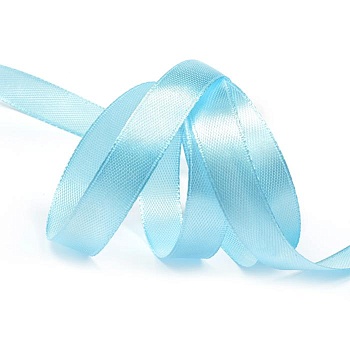 Лента атласная голубая ширина 1,2 см