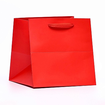 Пакет для упаковки с широким дном Красный 20х20х20 см