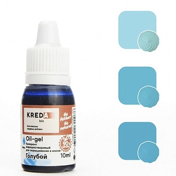 Краситель жирорастворимый Kreda Oil-gel 07 голубой 10 мл