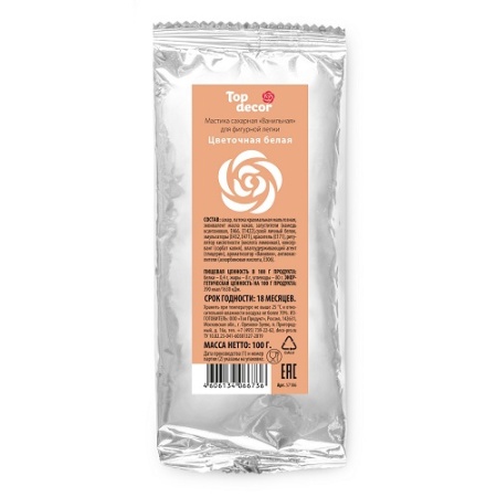 Мастика цветочная Топ Декор белая 100 г