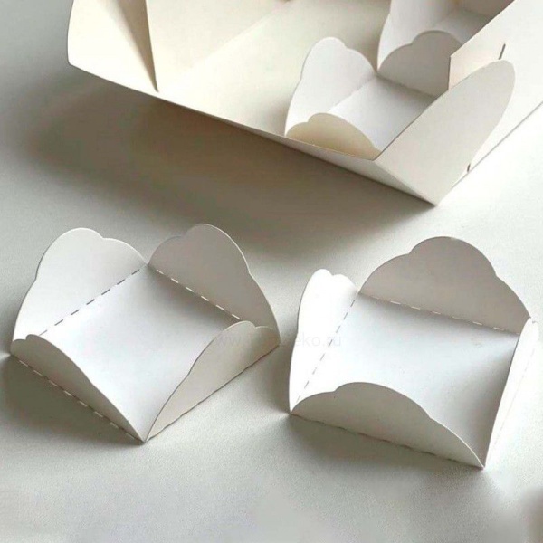 Упаковка на 4 моти белая с пластиковой крышкой и ложементами