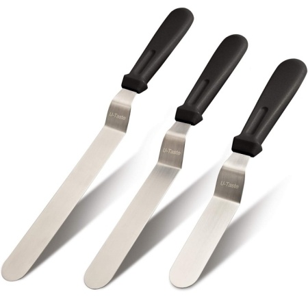 Лопатка металлическая изогнутая с пластиковой ручкой 20 см