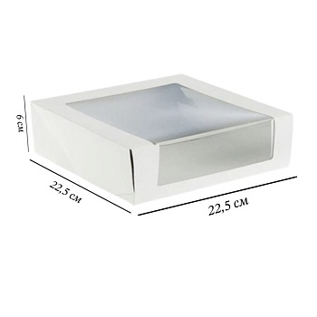 Кондитерская упаковка с окном Pasticciere 22,5х22,5х6 см