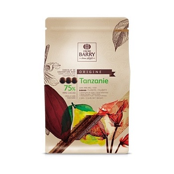 Шоколад темный CACAO BARRY TANZANIE 75% 1 кг