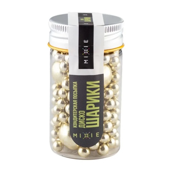 Посыпка кондитерская MIXIE Диско-шарики золото 45 г