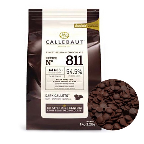 Шоколад темный 54,5% Callebaut 2,5 кг