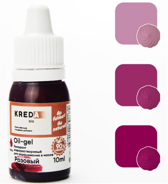 Краситель жирорастворимый Kreda Oil-gel 01 розовый 10 мл Краситель жирорастворимый Kreda Oil-gel 01 розовый 10 мл