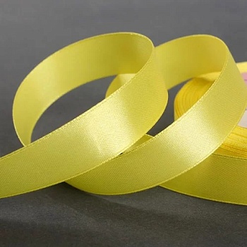 Лента атласная желтая ширина 2,5 см