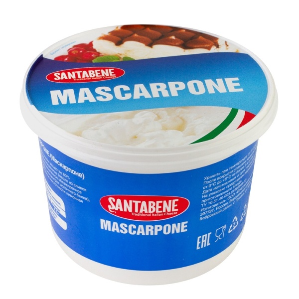 Сыр Маскарпоне 80% Сантабене 500 г