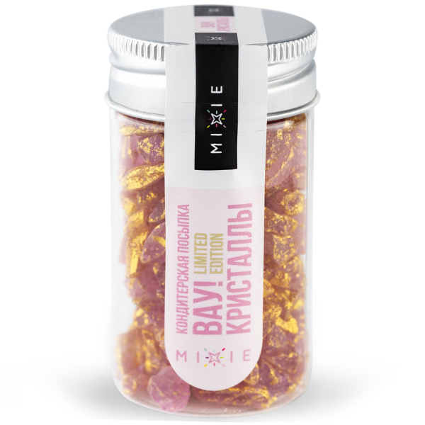 Украшение сахарное MIXIE Вау! Кристаллы Персиковые limited edition 50 г