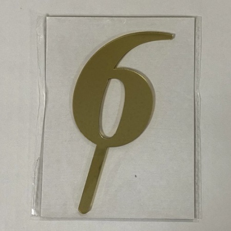 Топпер акриловый Цифра 6