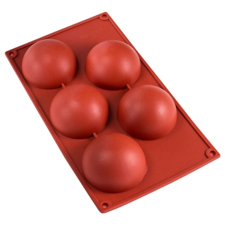 Силиконовая форма Полусфера 80 мм 5 ячеек