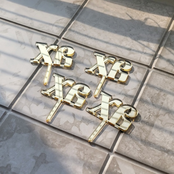 Набор акриловых топперов ХВ Золото 4 шт