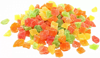 Цукаты ананасовые микс 8-10 мм Тайланд 100 г