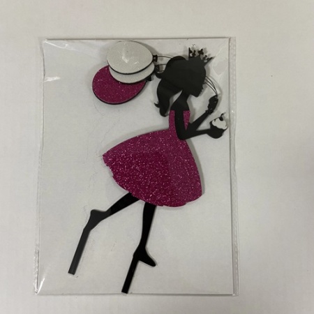 Топпер Девочка в платье с шарами