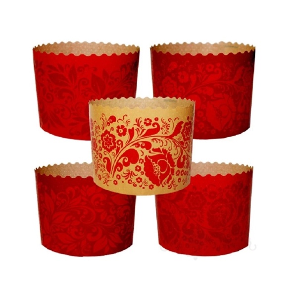 Форма для кулича КРАСНАЯ ПАСХА 110x85 мм 10шт