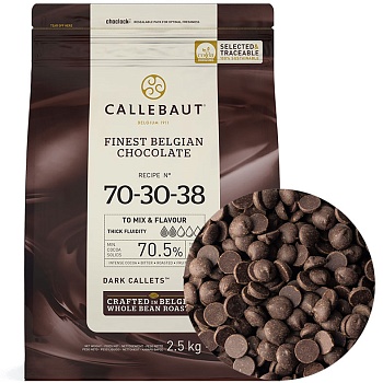 Шоколад горький 70,5% Callebaut 2,5 кг