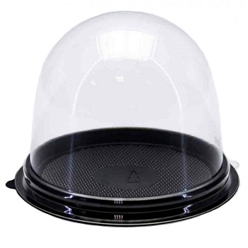 Контейнер для десерта пластик Купол Черная 250 мл