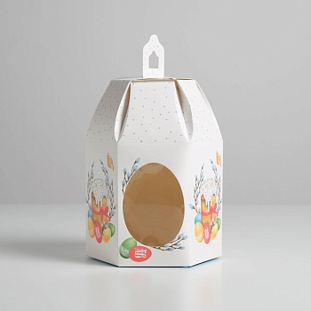 Коробка кондитерская для кулича Светлая Пасха 16,5×14,5×21 см
