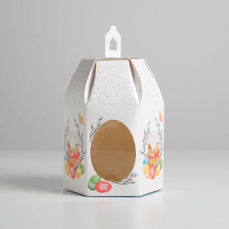 Коробка кондитерская для кулича Светлая Пасха 16,5×14,5×21 см