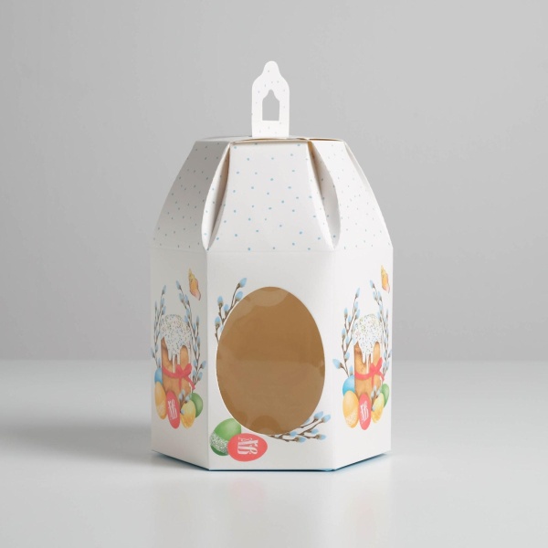 Коробка кондитерская для кулича Светлая Пасха 16,5×14,5×21 см