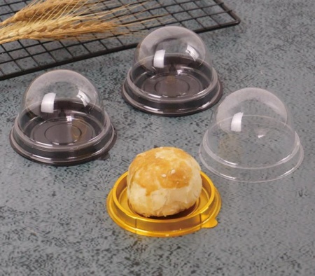 Контейнер для десерта пластик Купол Золото 250 мл