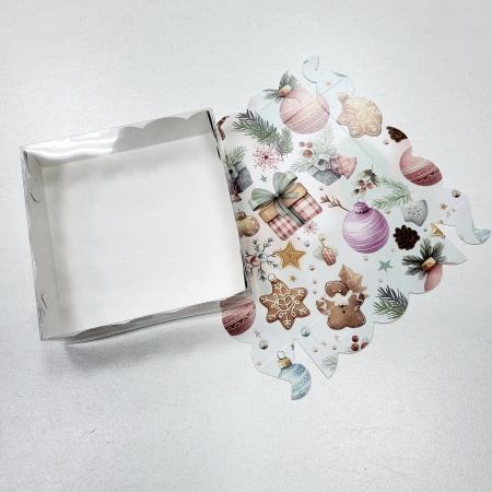 Упаковка для пряников Новогодняя 12х12х3 см