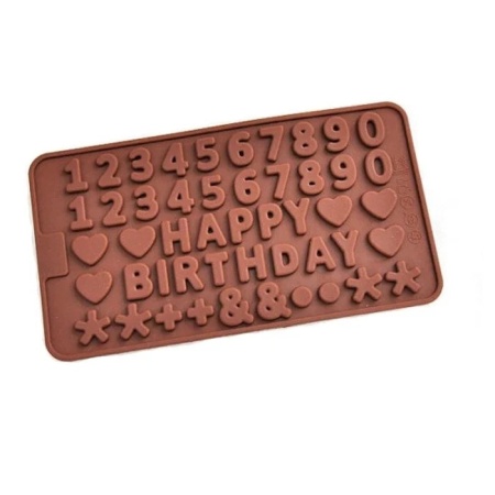 Силиконовая форма для конфет С Днем рождения