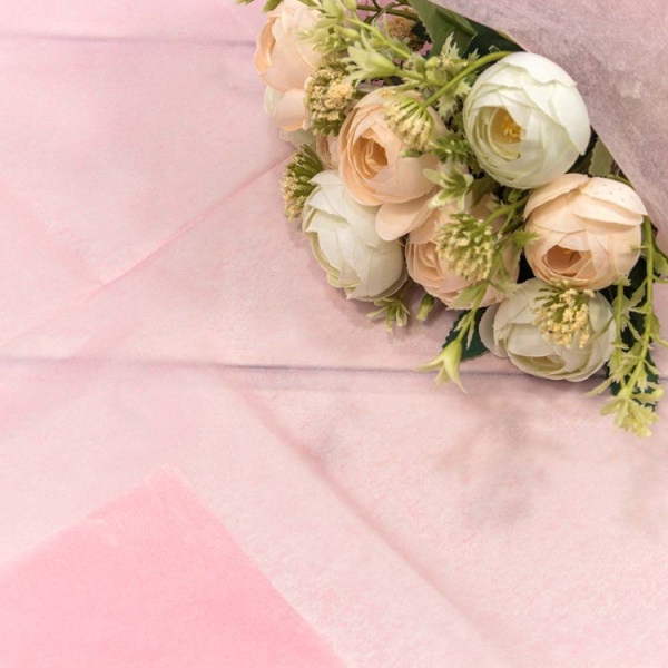 Бумага тишью розовая 50х66 см 10 шт