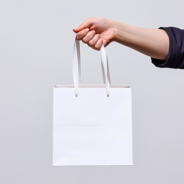 Пакет для упаковки с широким дном Белый 20х20х20 см