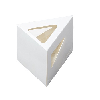 Упаковка для кусочка торта с окном 12х12х10 см