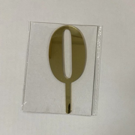 Топпер акриловый Цифра 0