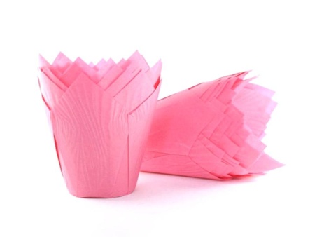 Форма для маффина Тюльпан розовый 50х80 мм 20 шт