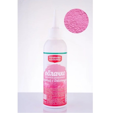 Краситель пищевой с распылителем Натива кондитер Розовый с блестками 50 г