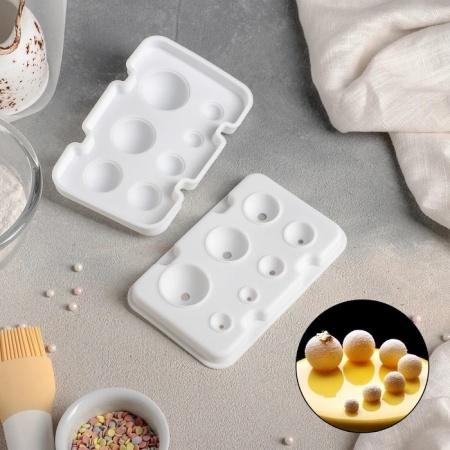 Силиконовая форма Шарики 3D 7 ячеек