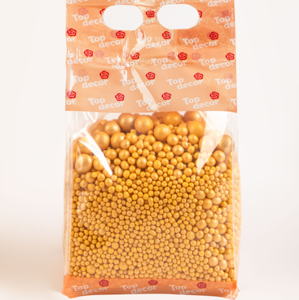 Драже Жемчужный Микс золотой Топ декор 0,6 кг