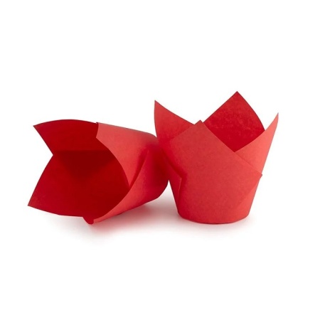 Форма для маффина Тюльпан красный 50х80 мм 20 шт