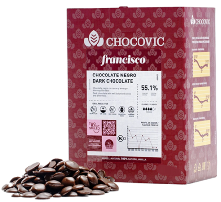 Шоколад темный Chocovic Francisco 55,1% 1,5 кг