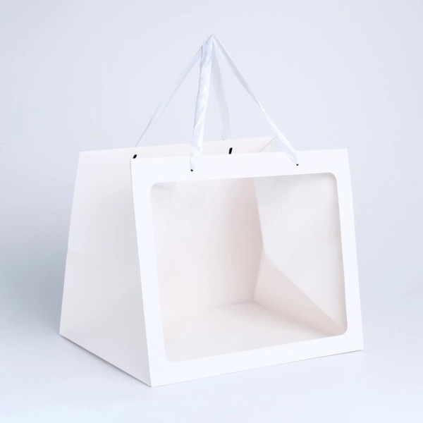 Пакет Белый с квадратным дном 30х30х30 см
