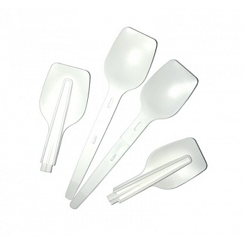 Ложка пластиковая складная белая 100 шт