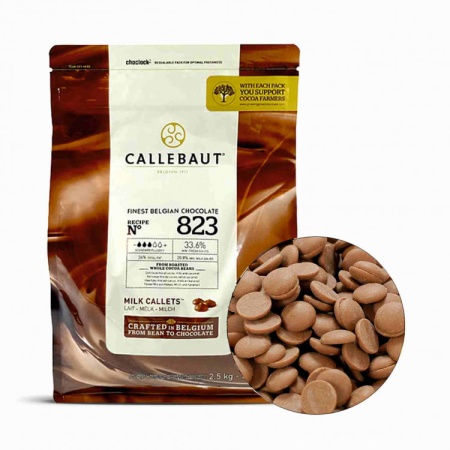Шоколад молочный 33,6% Callebaut 2,5 кг