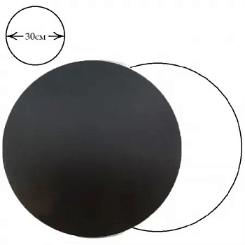 Подложка  для торта черная/белый жемчуг усиленная 2,5 мм d 30 см